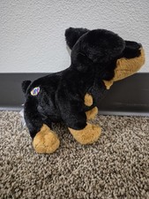 GANZ WEBKINZ Rottweiler Dog Plush Pup Stuffed Animal 8" Toy HM183 NO CODE