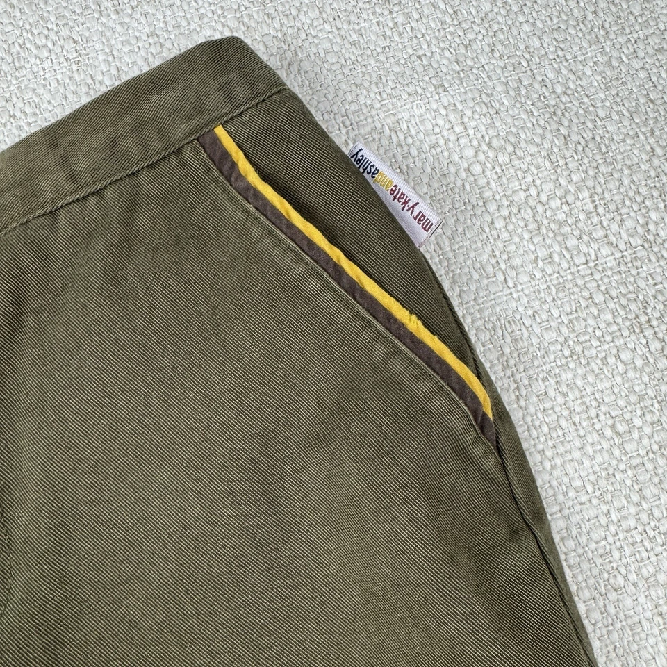 Mary Kate and Ashley 复古女孩裤子 5 码橄榄绿色直筒 — 第 4/4 张图片