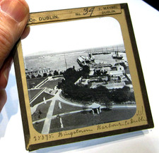 Kingstown Dun Laoghaire Dublin Irland Antik Foto Magic Laterne Dia #1095