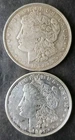 1921 (P) and D $1 Morgan Silver Dollars