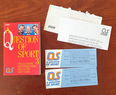 BBC Show A Question of Sport Book Signed Presenter David Coleman 