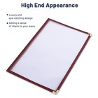 WeChef 30pcs 8.5x14 Menu Cover Trifold 6 View 3 Page Restaurant Cafe Burgundy — photo 4