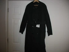 Vtg Defense Logistics Agency Garrison Army Trench Coat 38R Black All Weather
