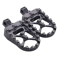 CNC Wide Foot Pegs Bobber Style footpegs 360° Roating MX Chopper fit for black