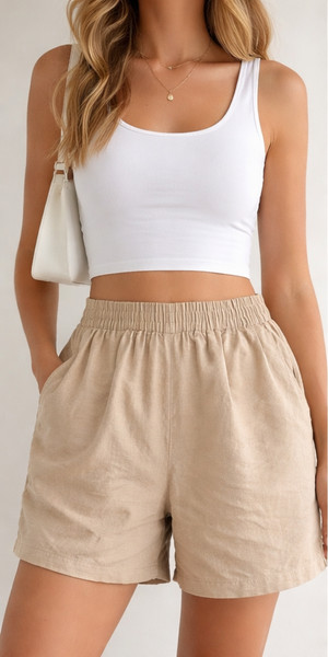 Tommy Hilfiger Brown Shorts US6 EU38 Cotton Classic Casual Summer Logo