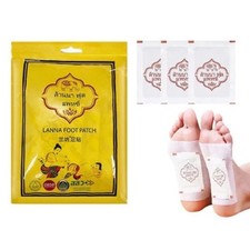 Lanna Relax Foot Patch Detox Pads 50 Pcs Natural Thai Herb Sleep Aid Remove Toxi