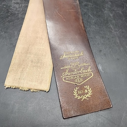 De colección SUNSACK AFEITADORA STROP #567m BRONCHO SHELL CUERO Suntorbach Adrian Mi 24" EX - Imagen 3 de 16