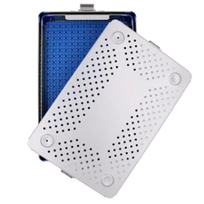 Double Layer Sterilization Tray Box with Silicone Mat Orthopedics Instrument