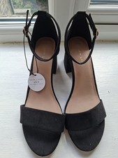 Brand New Black Small Block Heel Shoe