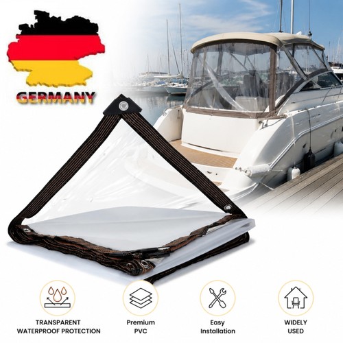 Wasserdichte Transparente Plane mit Ösen Schutzplane LKW Folie Klare Garten PVC - Bild 1 von 19