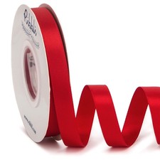 Double Faced Red Satin Ribbon 1/2 Inch Continuous 25 Yards For Bows Bouquet