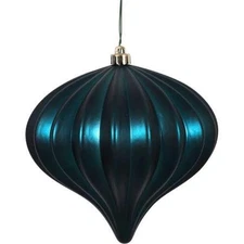 Vickerman N591074DMV 4 in. Midnight Green Matte UV Treated Christmas Ornament...