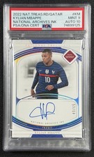 KYLIAN MBAPPE PSA 9 2022 NATIONAL TREASURES FIFA WORLD CUP ARCHIVES INK AUTO /65
