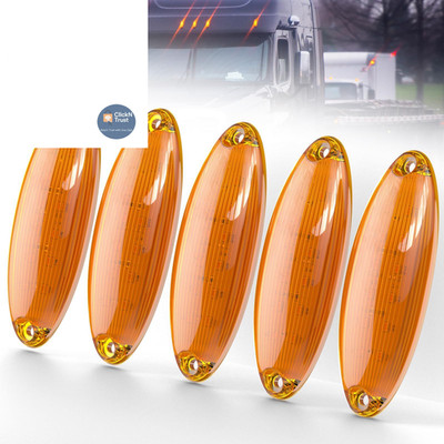 PSEQT 12LED Roof Cab Clearance Marker Lights 5.9'' x 1.96'' x 0.78'', Amber 