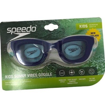 Speedo Kids Sunny Vibes Google 1SZ Sunglasses Style Blue Celeste Ages 3-8 NWT