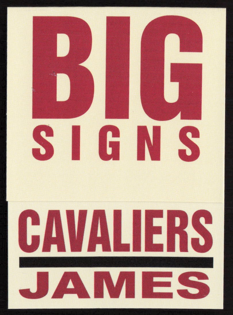 2003-04 Fleer Platinum Big Signs LeBron James #7 BS Cleveland Cavaliers