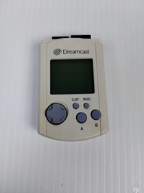 Sega Dreamcast Clear Blue Shell Console Bundle 1 Controller VMU Tested Works 