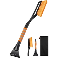 27" Snow Brush and Ice Scrapers for Car Windshield, Detachable Snow Scrapers wit