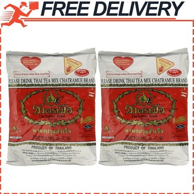 NumberOne ChaTraMue Original Thai Iced Tea Mix 400g Bag, Gluten Free, Pack of 2