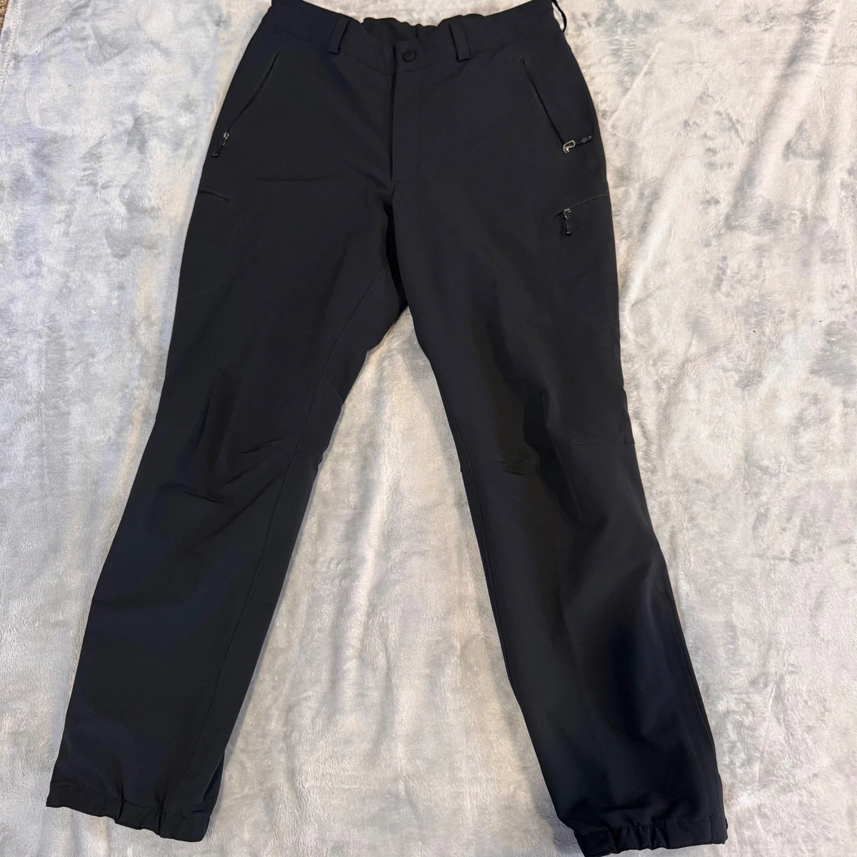 Pantalones de lluvia para hombre, impermeables, resistentes al viento, para senderismo, golf, pesca, ciclismo, Negro, Pequeña Pantalones de lluvia para hombre, impermeables, resistentes al viento, para senderismo, golf, pesca, ciclismo, Negro, Pequeña