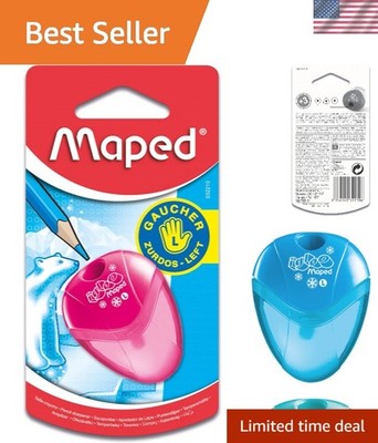 Portable Left-Handed Pencil Sharpener - Shatter-Resistant Canister for On-the-Go