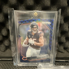 Panini 2025 Prizm Blue Checkerboard Prizm Cole Kmet #112 Bears NFL