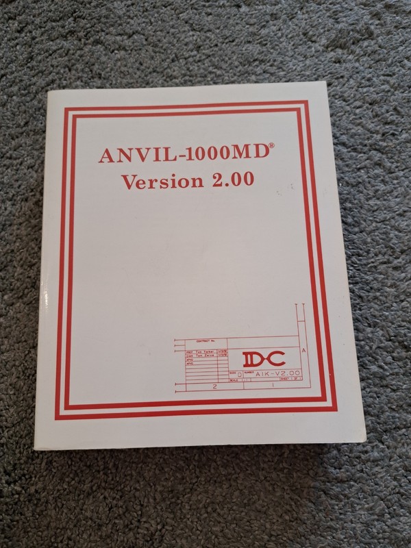 ANVIL-1000MD Version 2.00 1992 Manual