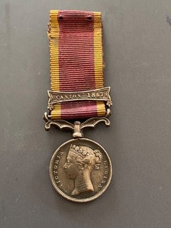 Miniature Second China War medal 1857 60 – contemporary (period) medal