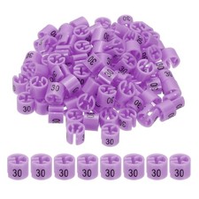 100 Pcs Clothes Hanger Marker Number 29 Tag 3mm Rod Garment Size Tag Purple Pink