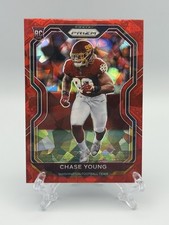 Chase Young 2020 Panini Prizm Red Ice Prizm Rookie Card #383. rookie card picture