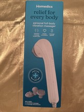 NEW Homedics Personal Full Body Vibration Massager 3 Speed 3 Attachments