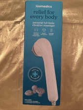NEW Homedics Personal Full Body Vibration Massager 3 Speed 3 Attachments