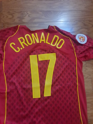 Portugal 2004 Euros Home Jersey Cristiano Ronaldo #17 Men’s XL Tried On Once - Picture 6 of 7
