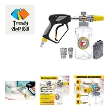 Foam Cannon with Pressure Washer Gun 5000 PSI, Power Washer Gun with 3/8'' Sw...