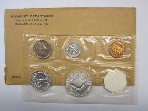 1960 US Mint Silver Proof Set in Original Mint Envelope - Picture 2 of 3