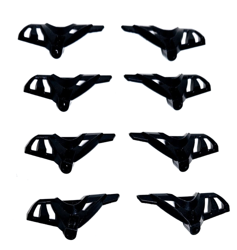 Lego Bionicle Thigh & Shoulder Armor Left Right Qty 8 Black Parts 57526 57541