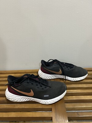 women's nike revolution 5 black metallic copper