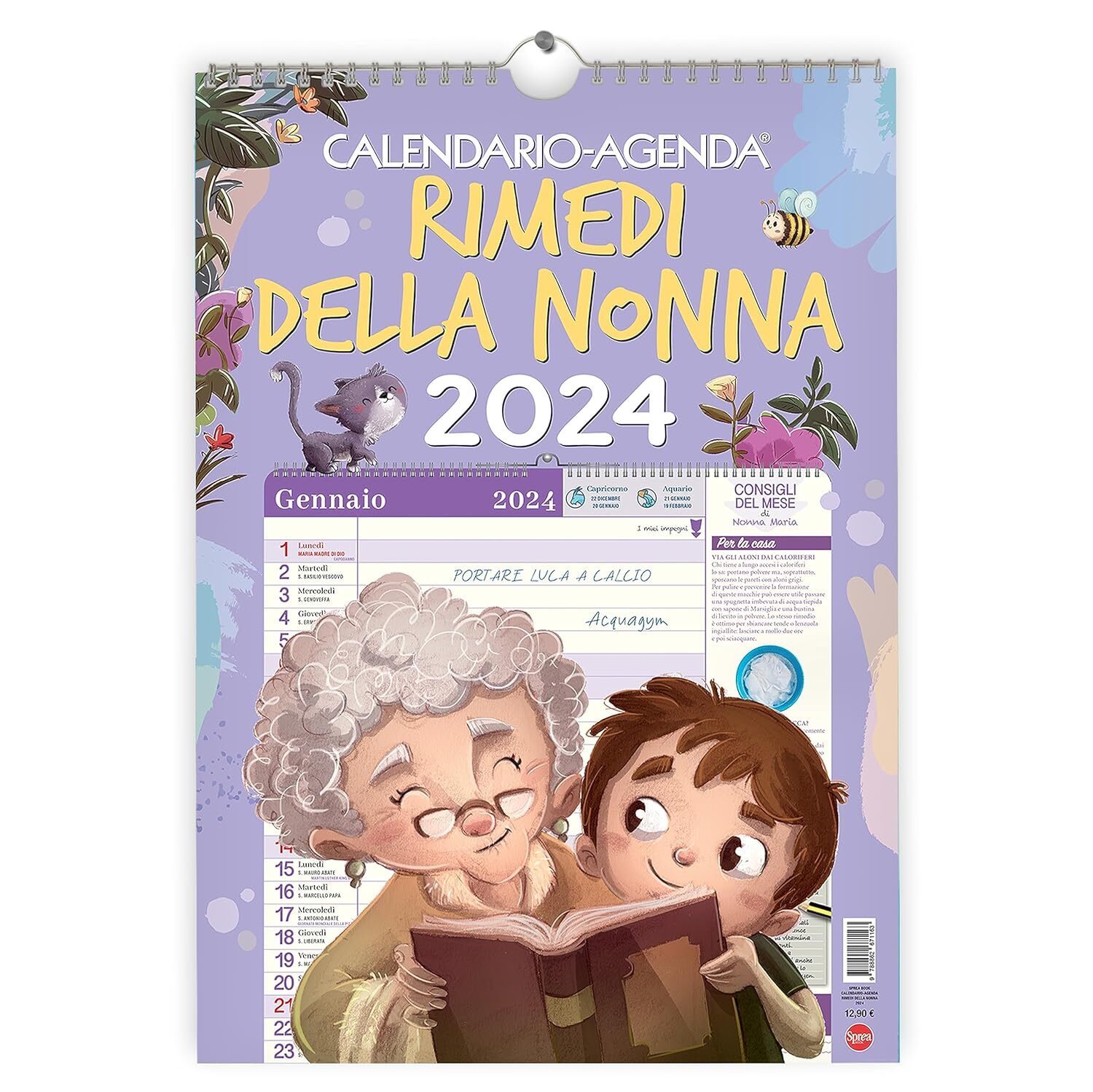 9788862671163 Rimedi della nonna. Calendario-agenda 2024