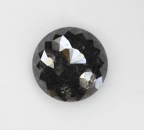 3,75 Karat natürlicher loser runder rosiger Diamant schwarz-grau rustikaler Diamant für Ring - Bild 5 von 10