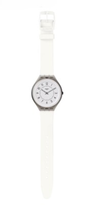 アナログ腕時計 SWATCH NEW SKIN SKINCLASS Men's Urethane Watch SVUM101 Unisex Swatch SVUM101 Skinclass Matte White Silicone Skin