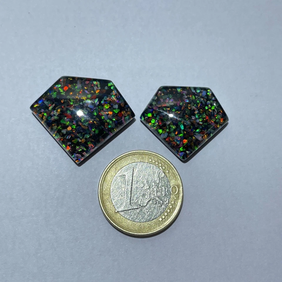 Lab-Created Ethiopian Opal Loose Gemstone For Bracelet Making Cabochon Mix Size - Image 4 of 4