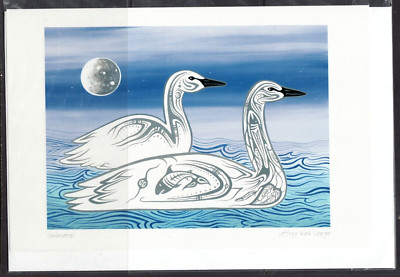 SOULMATES - Ojibway Loons - Jeffrey Red George - New 6'' x 9'' Art Card