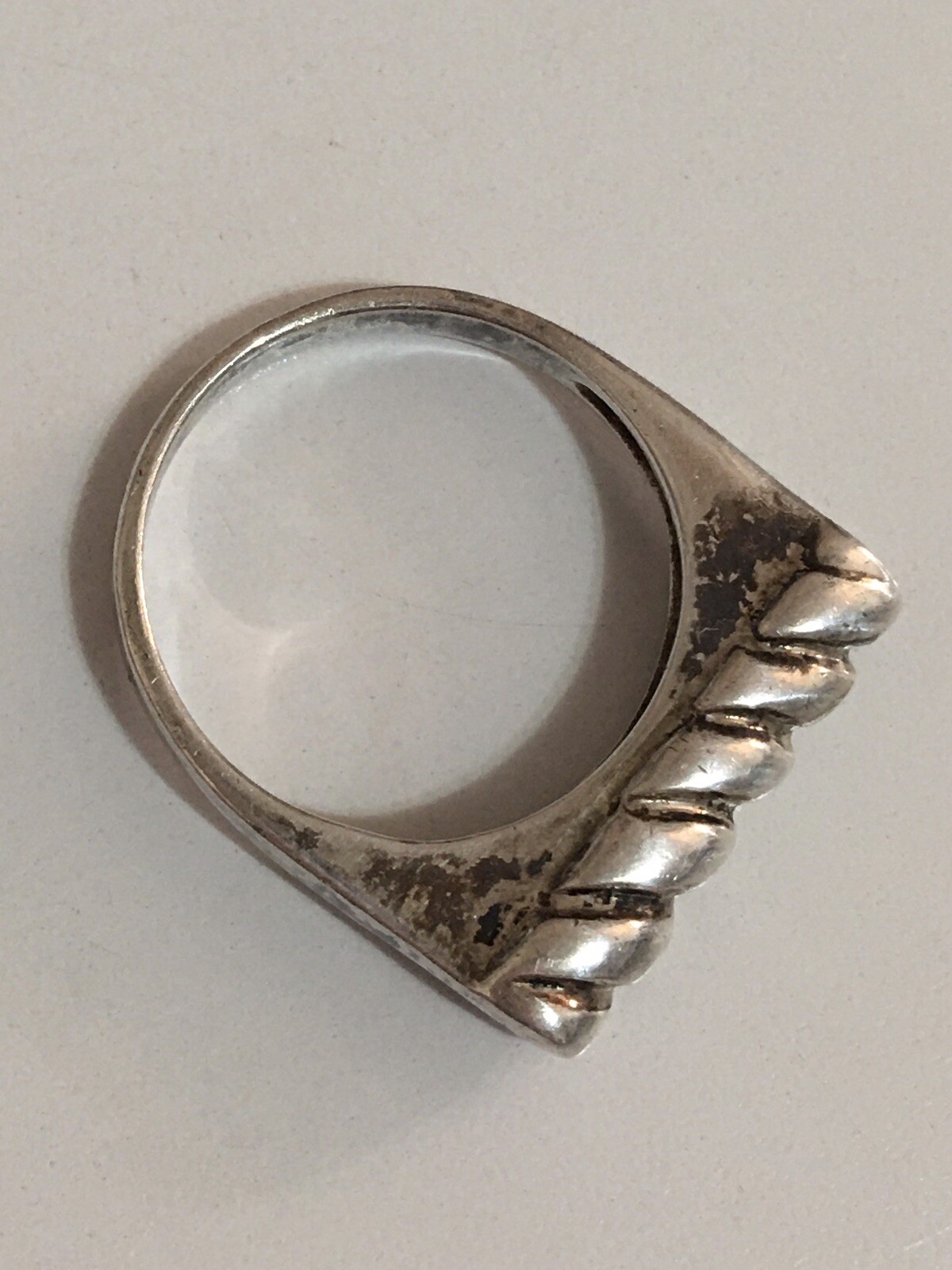 925 Solid Sterling Silver Unique Twisted Bar Ring… - image 1