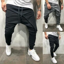 Men's Casual Fashion Jogger Sweatpants Slim Fit Sport Track Pants Trousers Black