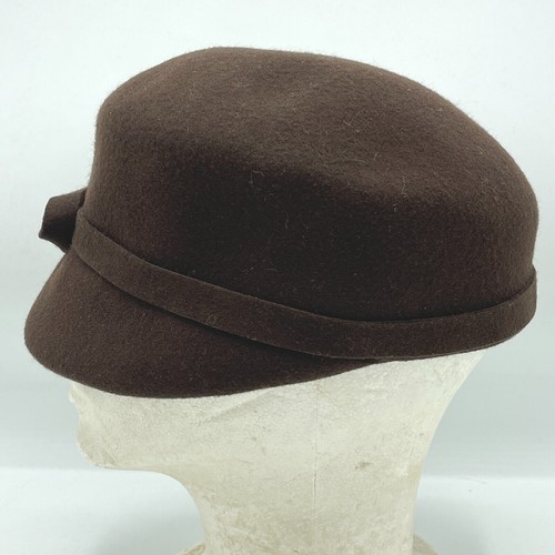 Womens Wool Hat Brown San Diego Hat Co Company Bow O/S Fitted - Picture 4 of 10