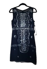 ADRIANNA PAPELL Womens Embellished Sequined Dress Size 4