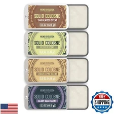 Viking Revolution 4 Pack Mens Solid Colognes Men 0.5 Oz - Men Solid Perfume w
