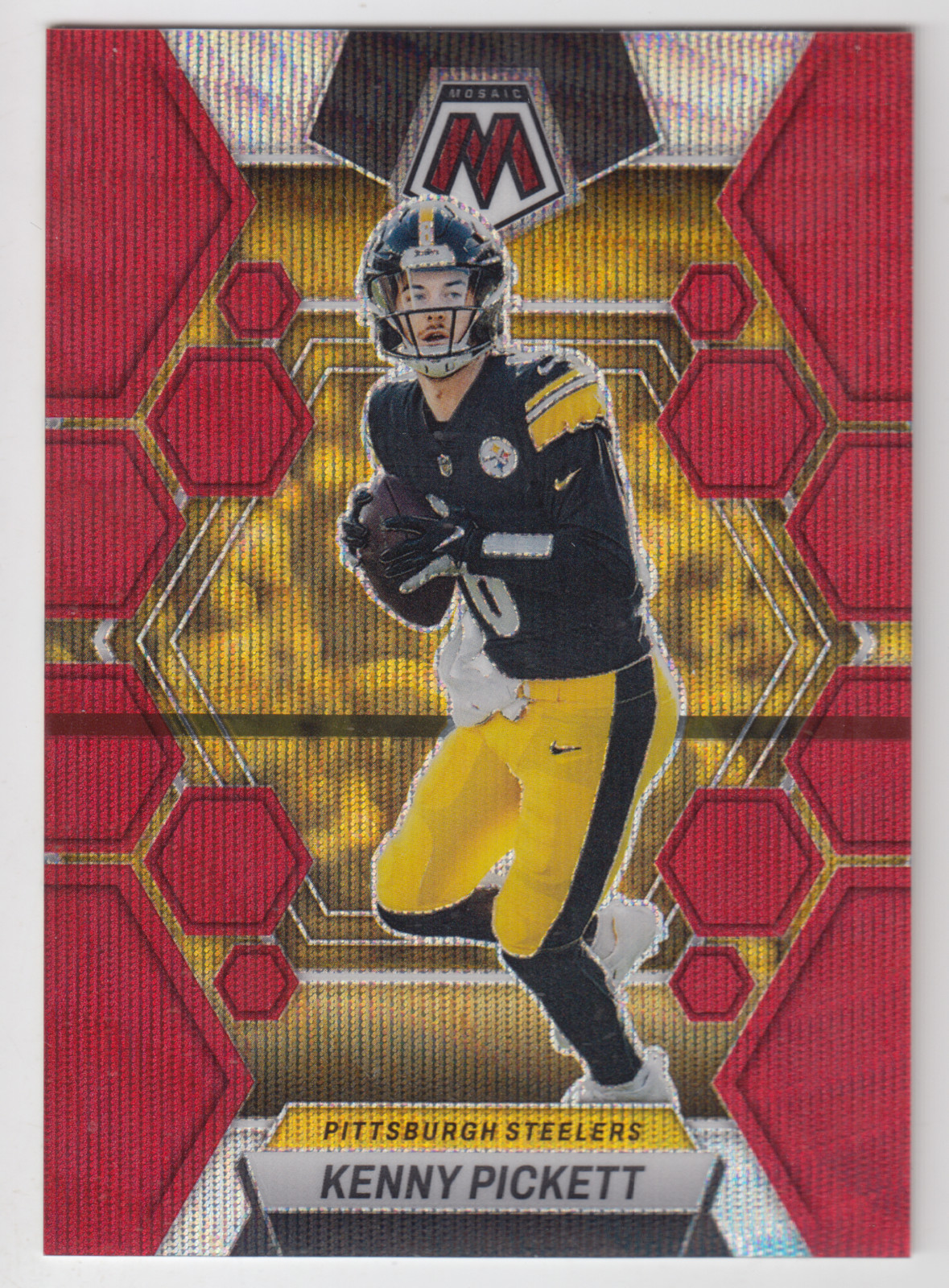 2023 PANINI MOSAIC KENNY PICKETT /9 RED WAVE #201 PITTSBURGH STEELERS 9/9