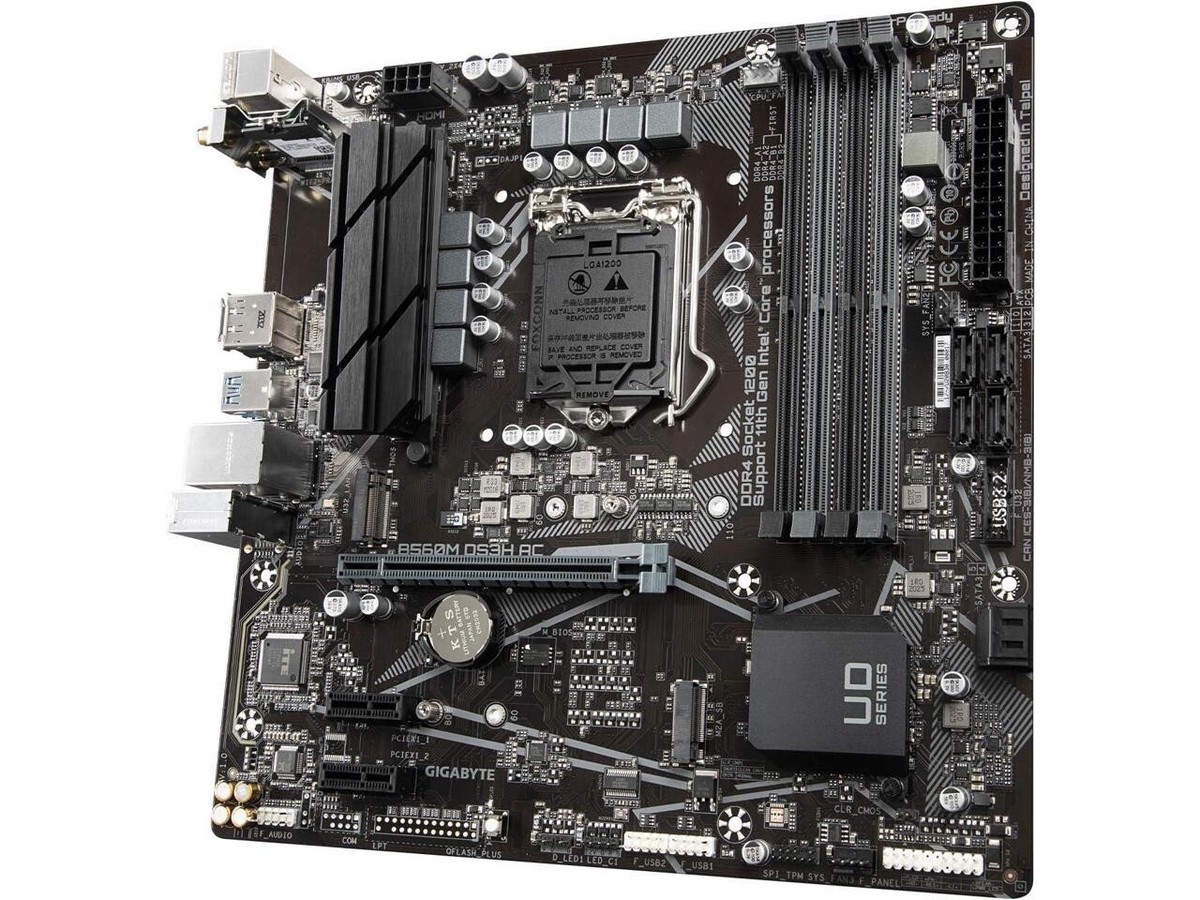 GIGABYTE B560M DS3H AC LGA1200 Intel B560 SATA 6Gb/s Micro