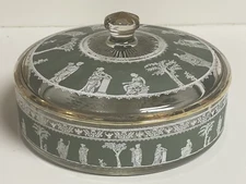 Jeannette Hellenic Green Candy Dish